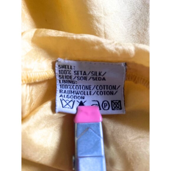 CHELSEA FLOWER 100% Silk Yellow Gold Camisole Top M - Picture 9 of 10